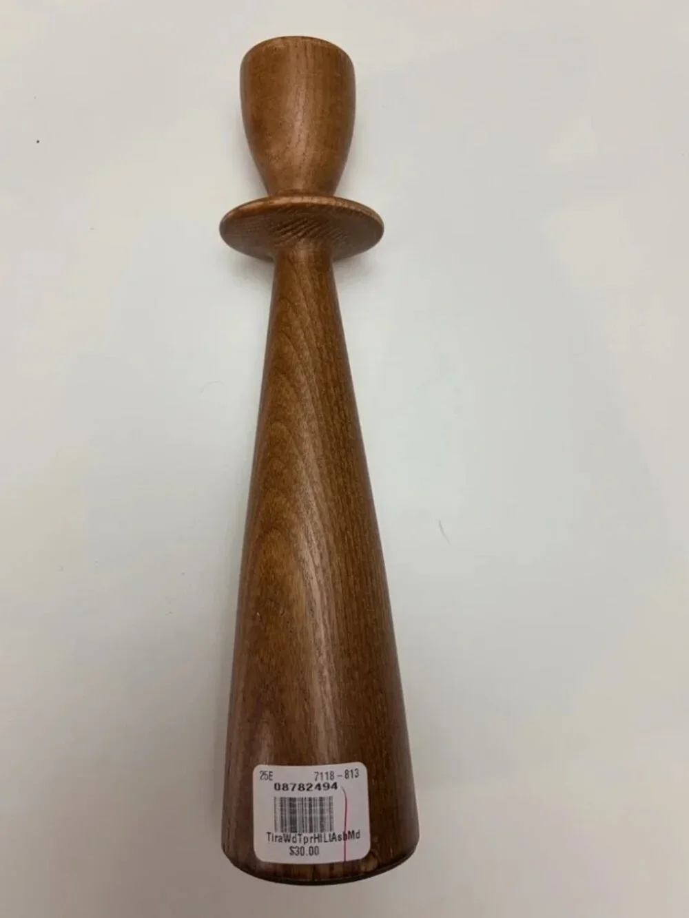 NWT West Elm Wooden Taper Holder 9”